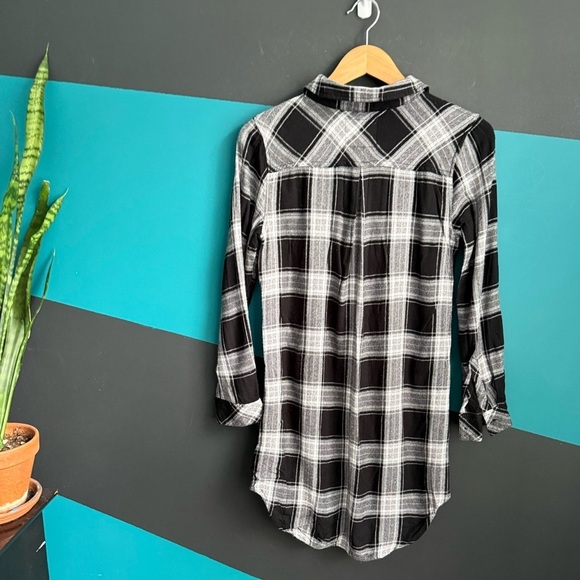 Rails Black and White Plaid Mini Dress - Picture 4 of 11